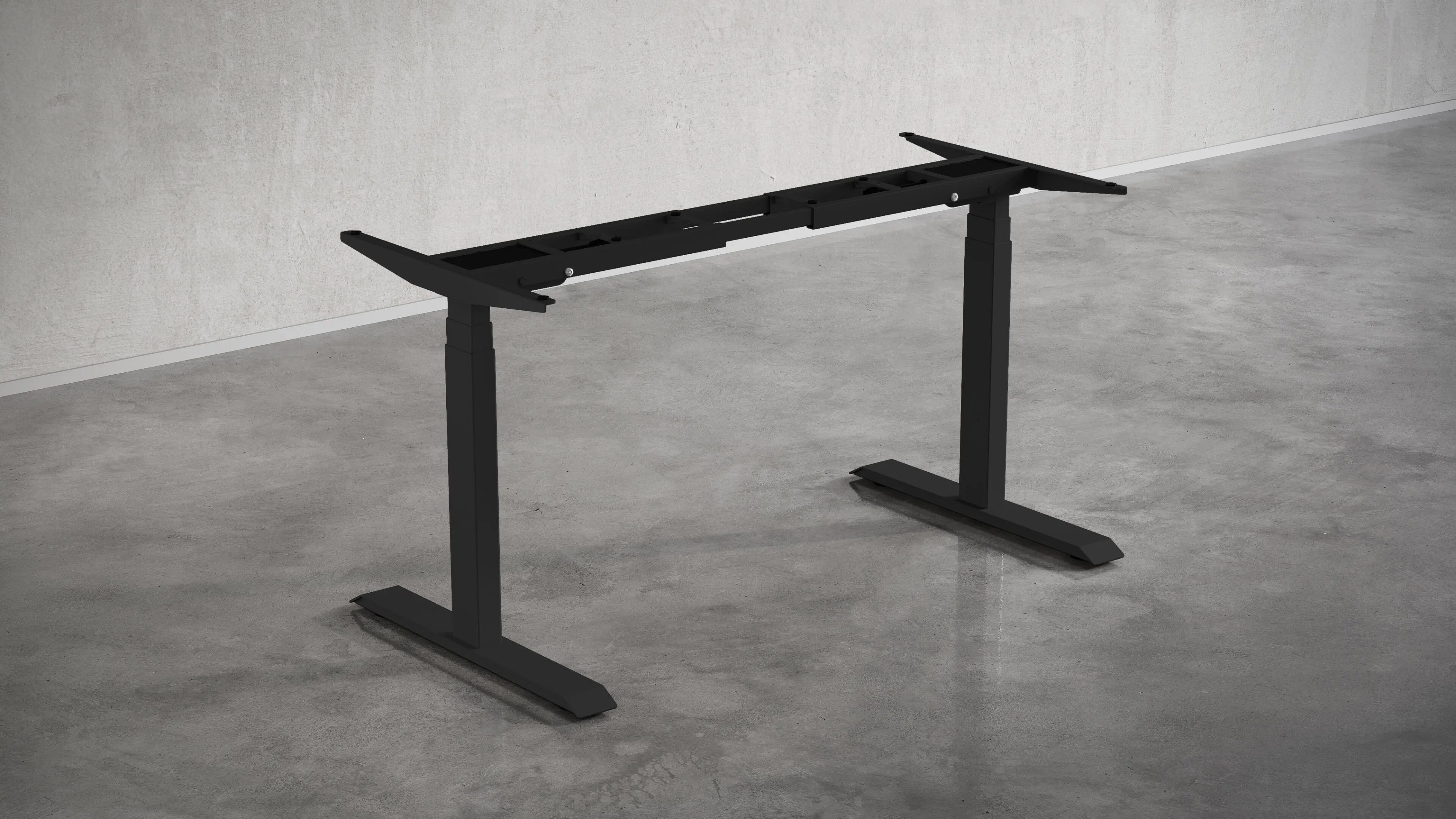 black 3-stage height-adjustable base