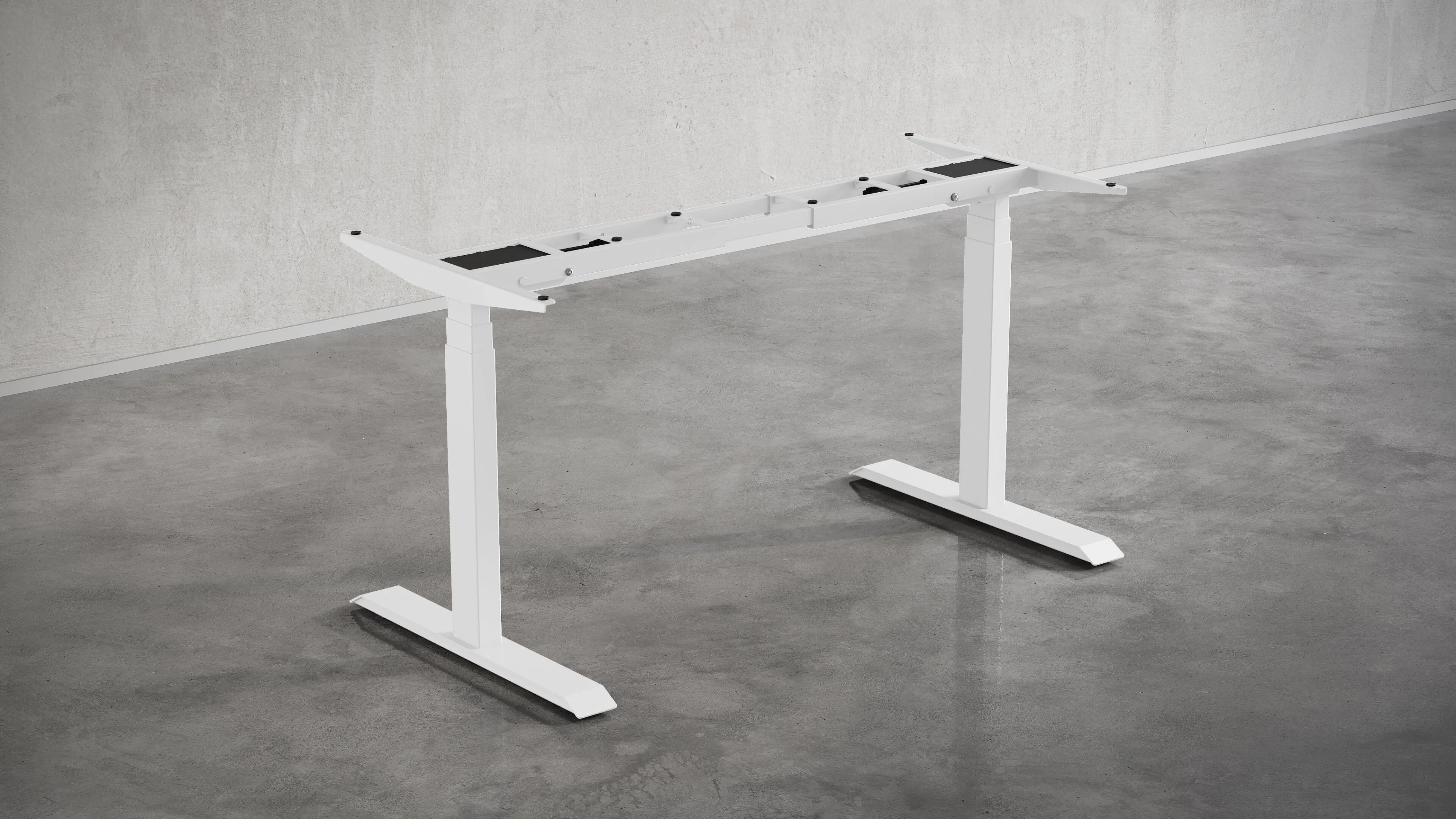 white 3-stage height-adjustable base