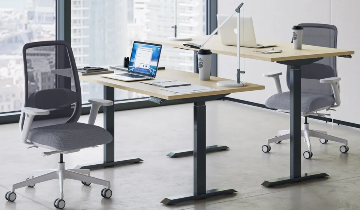 two height-adjustable bases back to back